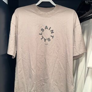 All Saints Light Beige Short Sleeve Tee